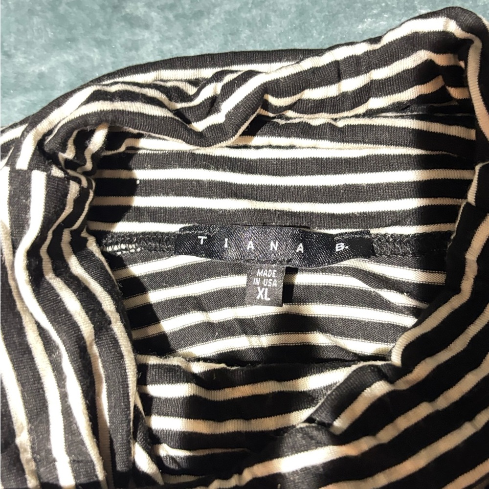 Tiana B. Monochrome Striped Dress